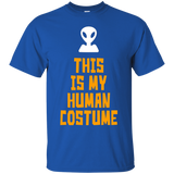 This Is My Human Costume Alien Halloween Funny T-shirt_black=