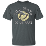 Halloween Wedding Shirt Skull Rings Till Death Groom Bride_black