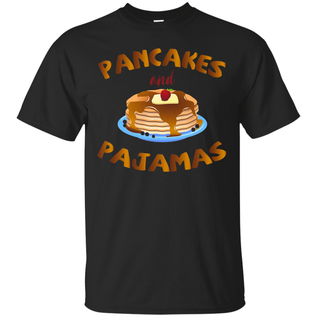 Pancakes And Pajamas Syrup Traditional Breakfast Tee_Black