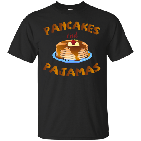 Pancakes And Pajamas Syrup Traditional Breakfast Tee_Black