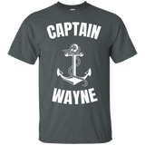 Captain Wayne T-shirt Personalized Boat Captain Shirt_black=