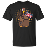 British Thanksgiving Turkey United Kingdom Flag Gift T-shirt_black