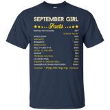 September Girl Facts Zodiac Virgo Pride Funny T-Shirts_Black