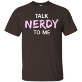 Talk Nerdy To Me Funny Humorous Geek Slogan T-Shirt_Black