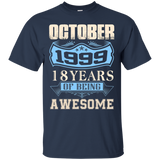 October 1999 - 18th Birthday Funny Tshirt_black=