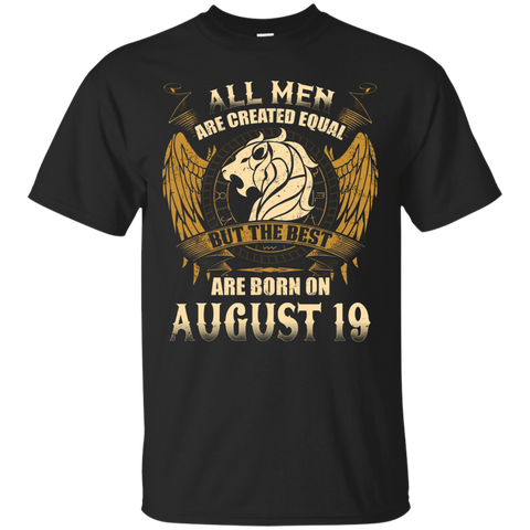 The Best Are Born On August 19th T-Shirt Leo Zodiac_Black