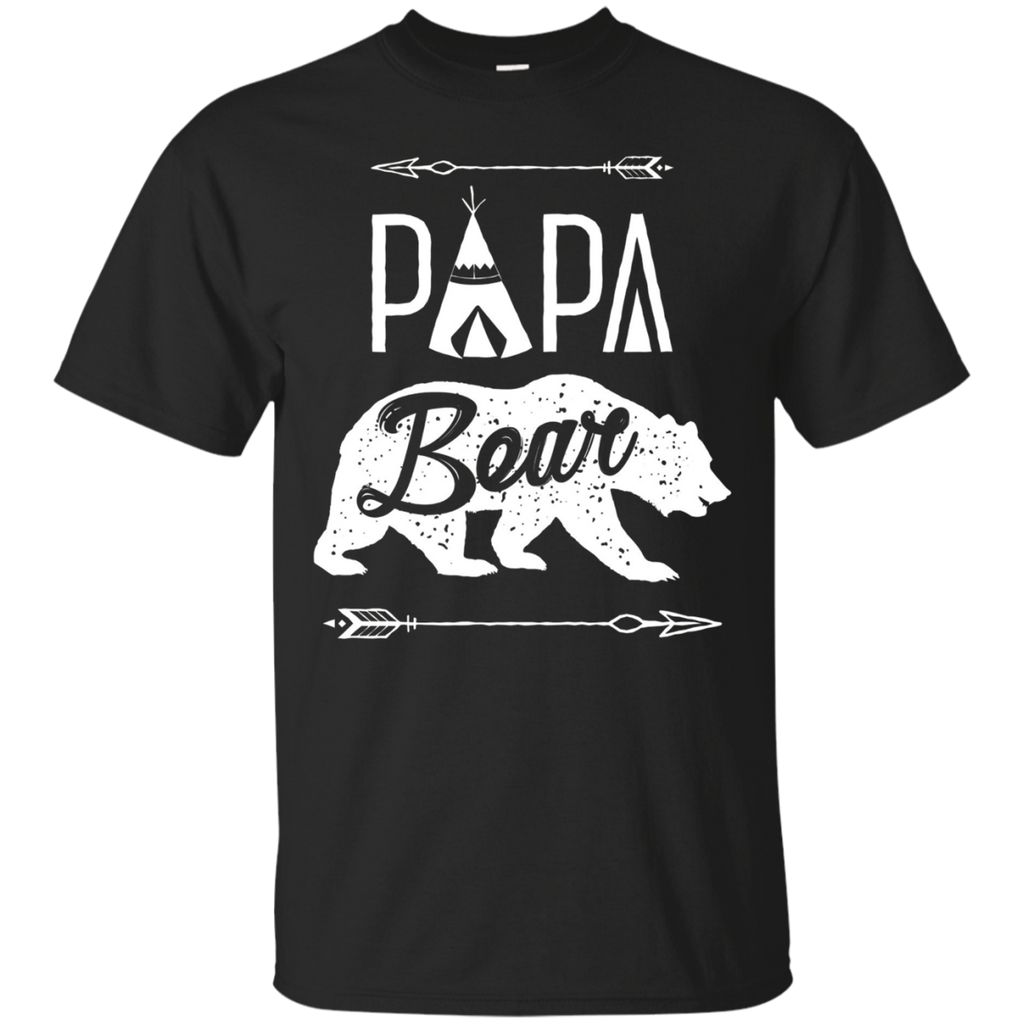 Papa Bear Mama Bear T-shirt - Funny Camping shirt_Black