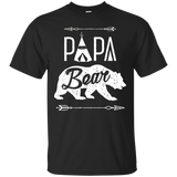 Papa Bear Mama Bear T-shirt - Funny Camping shirt_Black