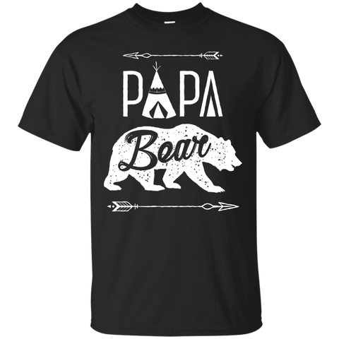 Papa Bear Mama Bear T-shirt - Funny Camping shirt_Black