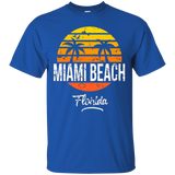 Miami Beach Florida Vintage T Shirt Retro Beach Style_Black
