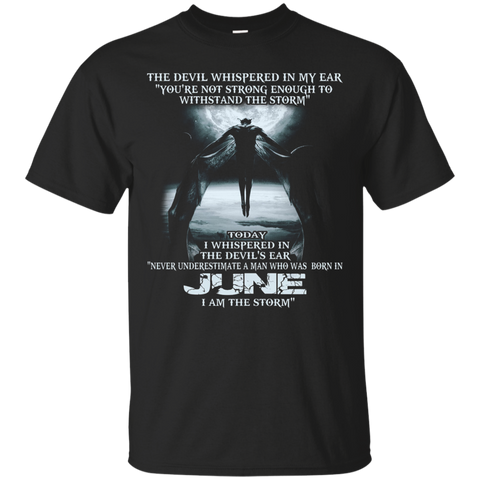 The Devil - born in JUNE - the storm - T-shirt month gif_Black