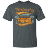 Writer's Block Your Imaginary Friends Won't Talk T Shirt_black=