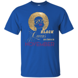 Women's Women's Black Queens Are Born In November - Birthday T-Shirt_Black