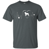 Newfoundlands t-shirt, I love Newfoundlands heart beat_Black