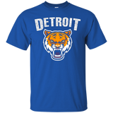 Tiger Mascot With Distressed Detroit Graphic T-Shirt_Black