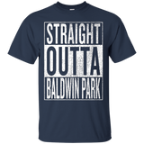 Straight Outta Baldwin Park Great Travel & Gift Idea T-Shirt_Black