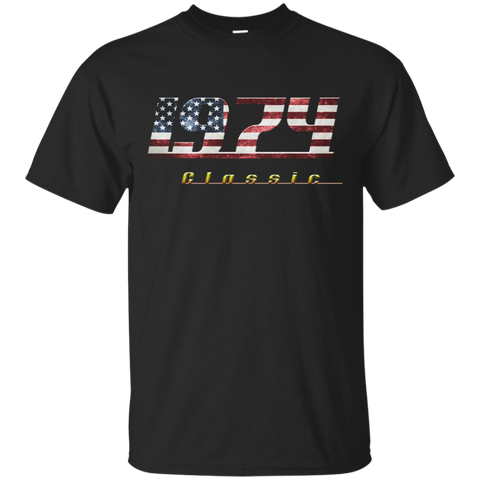 1974 Classic Shirt Vintage Retro Style With Us Flag_black