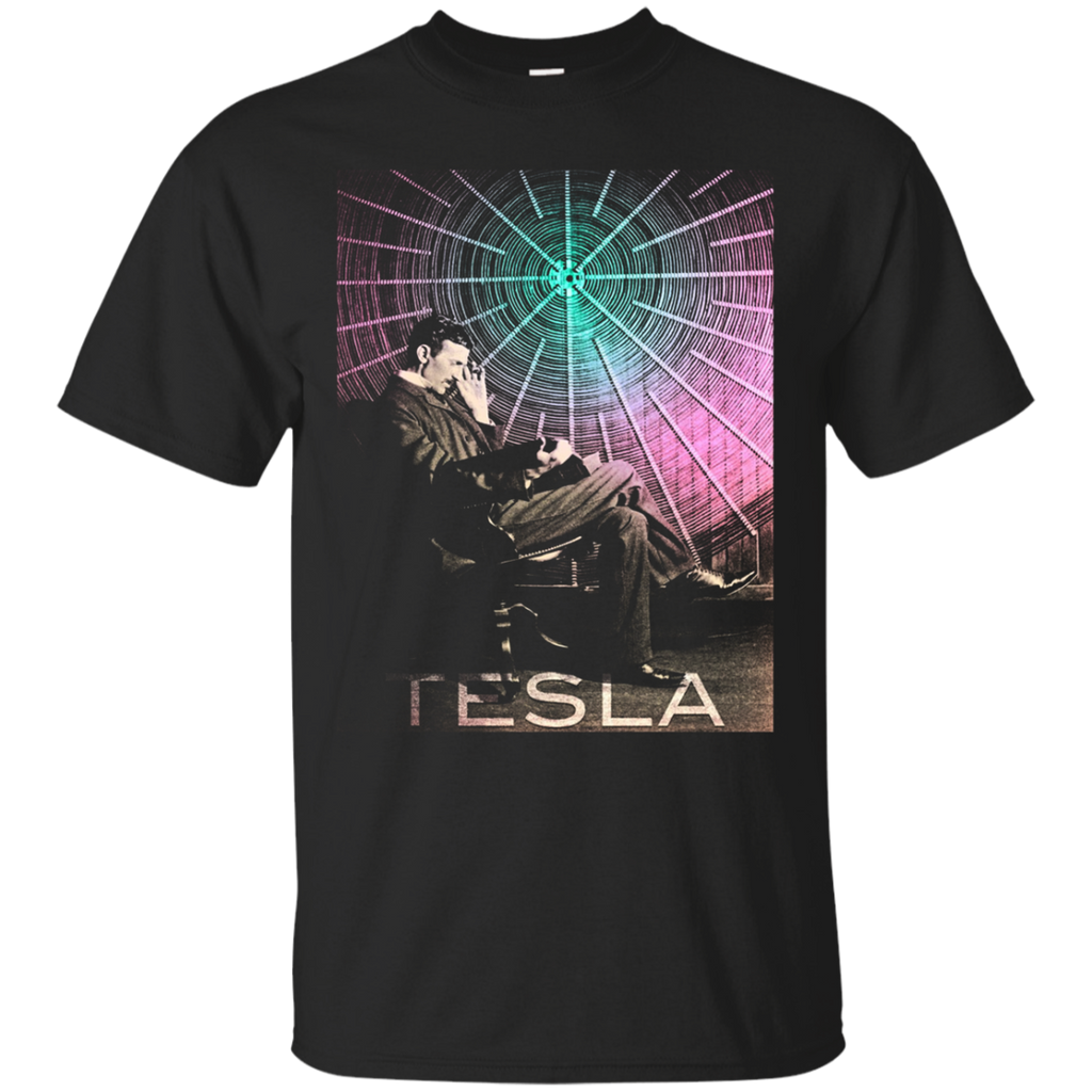 NIKOLA TESLA Inventor AC Electricity Inspiring Science Shirt_Black