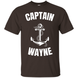 Captain Wayne T-shirt Personalized Boat Captain Shirt_black=