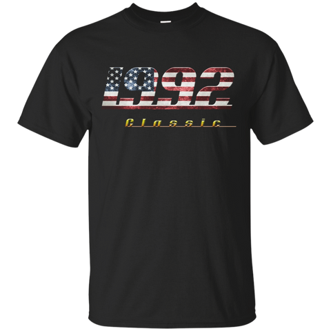 1992 Classic Shirt Vintage Retro Style With Us Flag_black