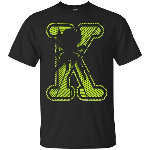 Halloween Letter K Texture Spidersilk Neon T-shirt_black=