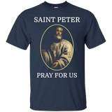 St. Peter T-shirt Catholic Pope Saint Tee Papal Christian_black=