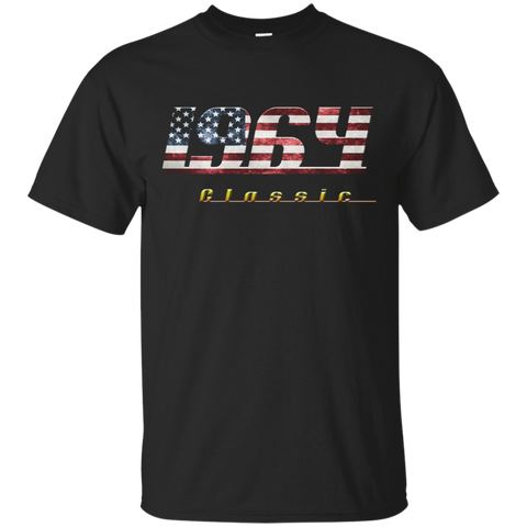 1964 Classic Shirt Vintage Retro Style With Us Flag_black