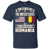 Romania lovers in usa shirt_Black