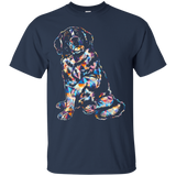 Saint Bernard T shirt - Saint Bernard Geometric Shirts_Black