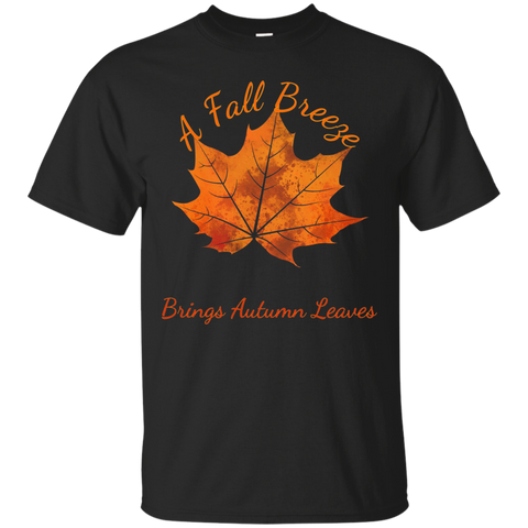 A Fall Breeze Brings Autumn Leaves T-shirt_black