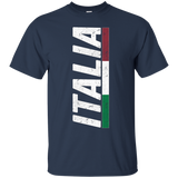 Italy T-shirt Italian Flag Distressed Tee I Love Italia Blue
