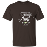 2018 Proud New Aunt T Shirt Fabulous Aunt Tee_navy