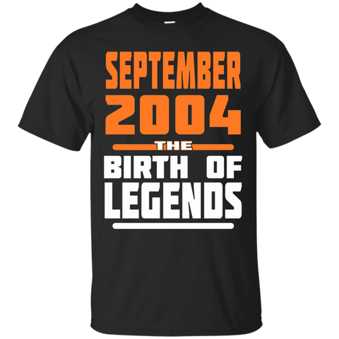 September 2004 13 Years Old Birthday Gift T-Shirt Made in_Black