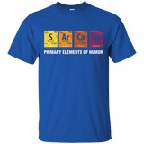 Sarcasm Elements of Humor Periodic Table Graphic T-Shirt_Black