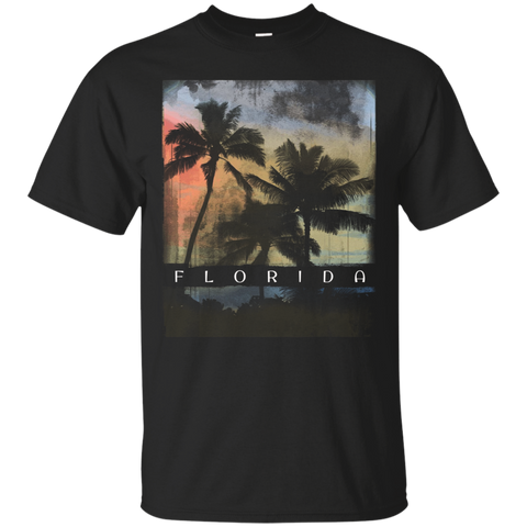 Retro Florida Beach Shirt Cool Ocean Tshirt Women Men Kids_Black
