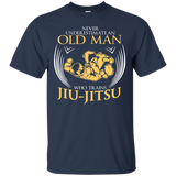 Old Man Trains Jiu Jitsu Jiu Jitsu T Shirt_black=