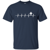 Jesus Shirts Christian Heartbeat Cross T-shirts