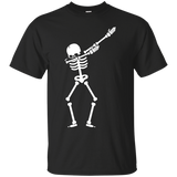 Dabbing Skeleton T-shirt For Halloween_black=