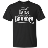 Great Dads Get Promoted To Papa - Funny Grandfather Shirt_black=