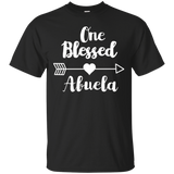 One Blessed Abuela Shirt - Grandma Thanksgiving Gift T-Shirt_Black