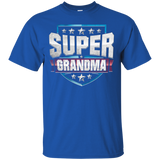 Women's SUPER GRANDMA T-Shirt Funny Superhero Grandma Tee Shirt_Black