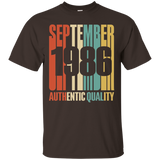 Retro Sept 1986 T-shirt 31 Yrs Old Bday 31th Birthday Tee_black=