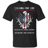 I Stand For The National Anthem Eagle Flag Veteran T-shirt_black