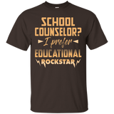 School Counselor I Prefer Educational Rockstar T Shirt_Black