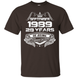September 1989 28th Birthday Gifts 28 Years Old T-shirt_Black