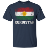 Kurdistan Kurdish Flag Vintage Distressed Aged Look