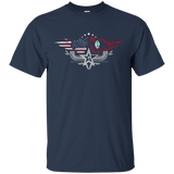Guamanian American Flag T Shirt. Guam National Flag Shirt_black