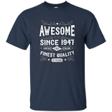 70th Birthday Gift T-shirt Awesome Since 1947_asphalt=