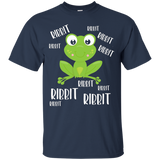 Frog Ribbit Call Cute Funny Graphic T-shirt_black=