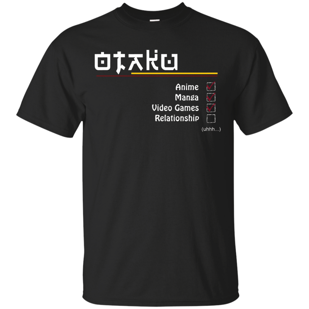 Otaku t Shirt, Funny Anime Manga Japanese Word tshirt_Black